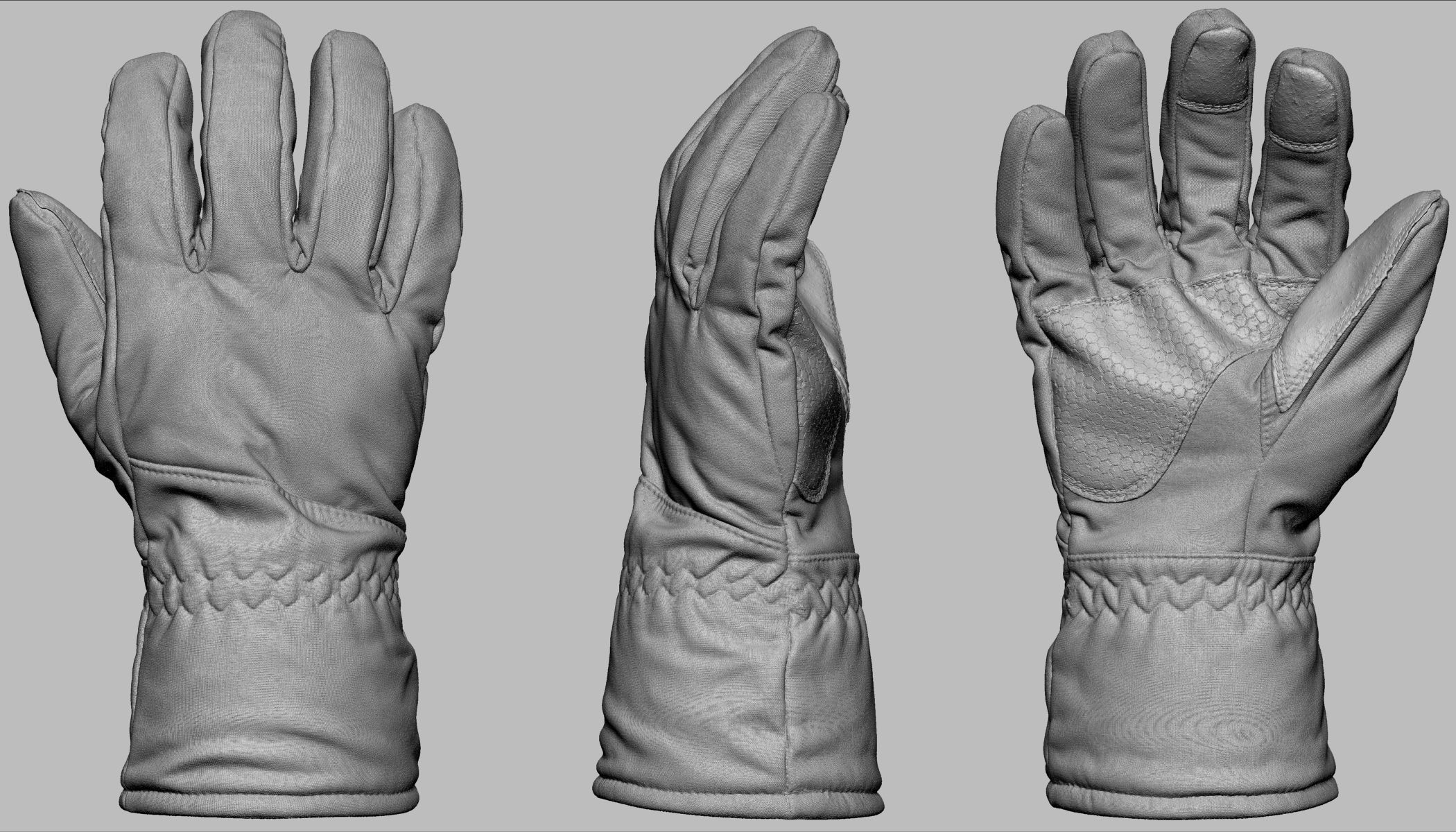 Winter Gloves 007 Low-poly 3D model_14