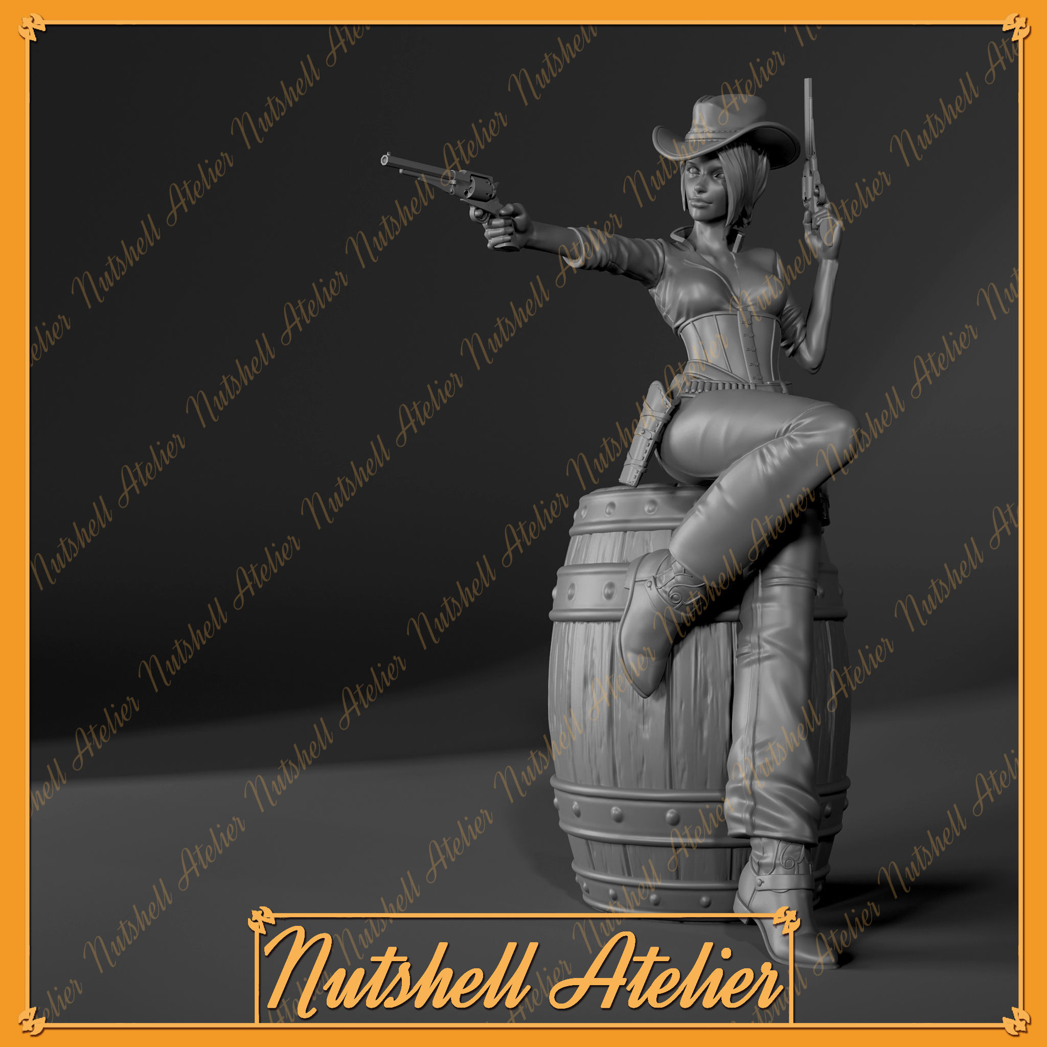 Nutshell Atelier - Gunslinger 03 - NSFW 3D print model_2