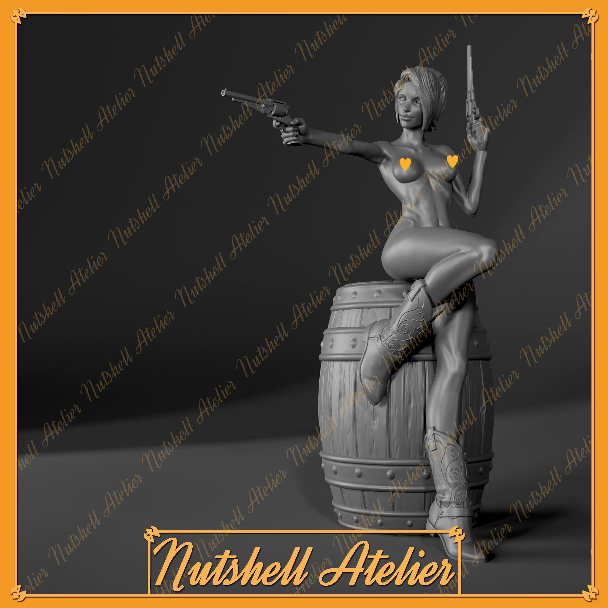 Nutshell Atelier - Gunslinger 03 - NSFW 3D print model_3