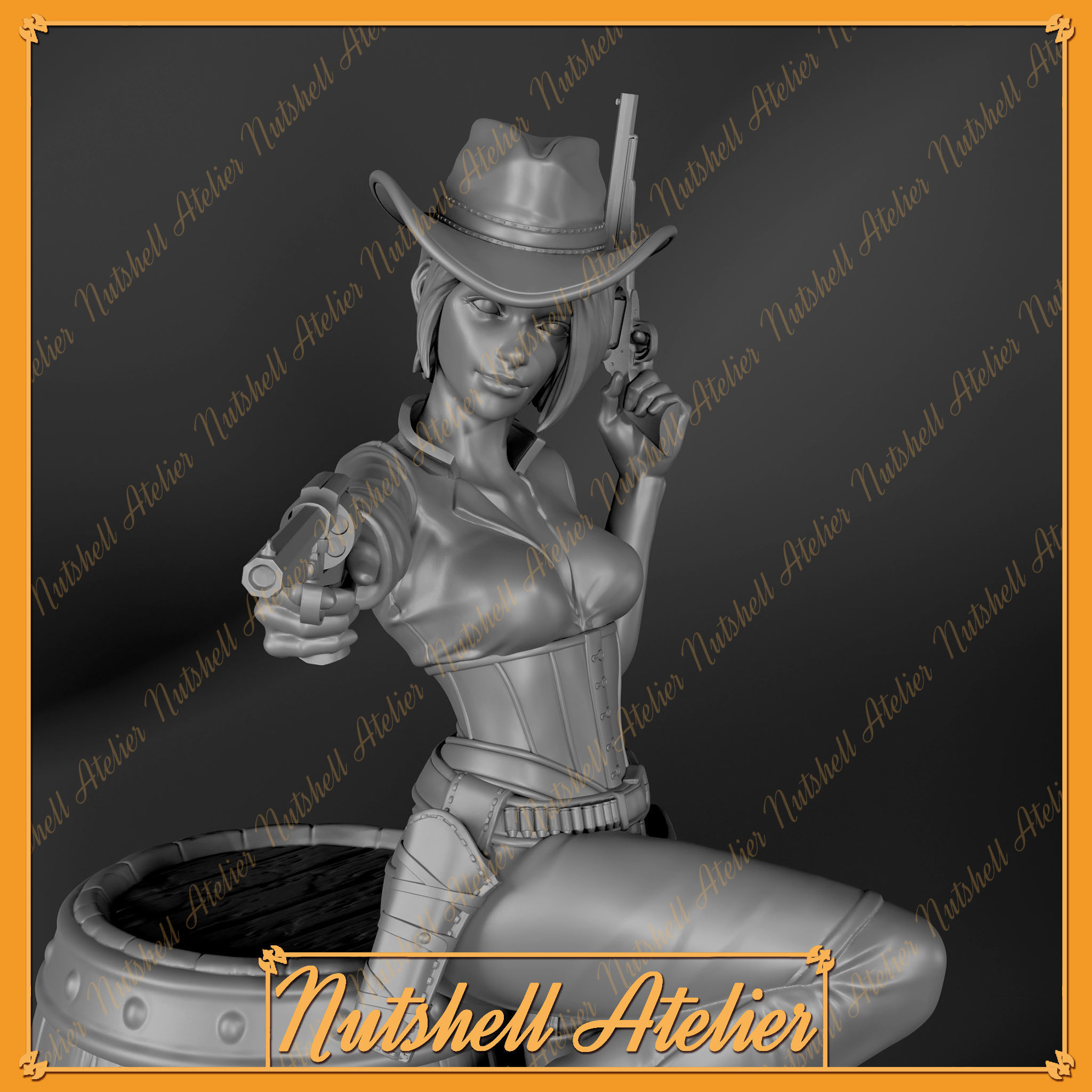 Nutshell Atelier - Gunslinger 03 - NSFW 3D print model_4