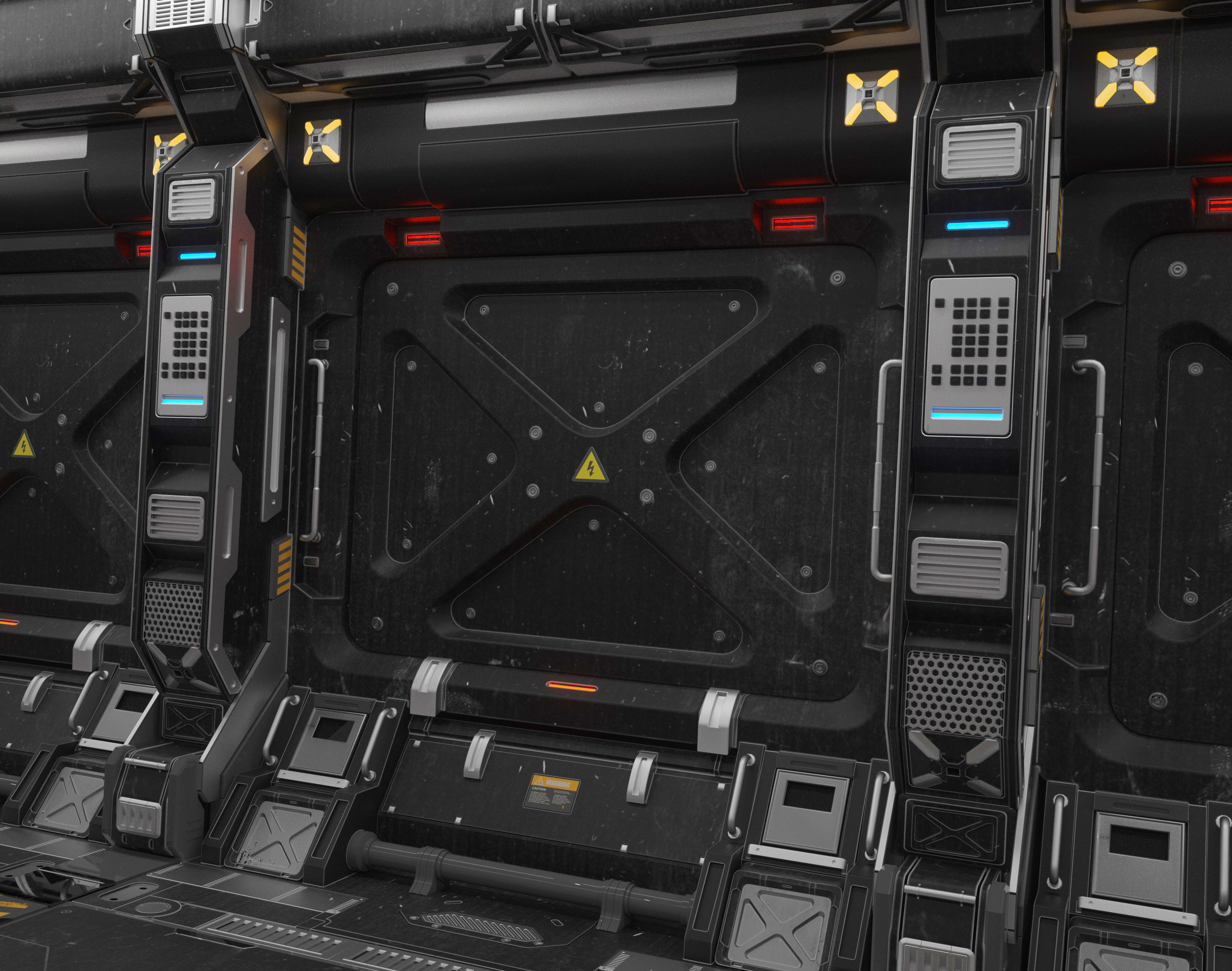 Sci Fi Corridor 3D model_3