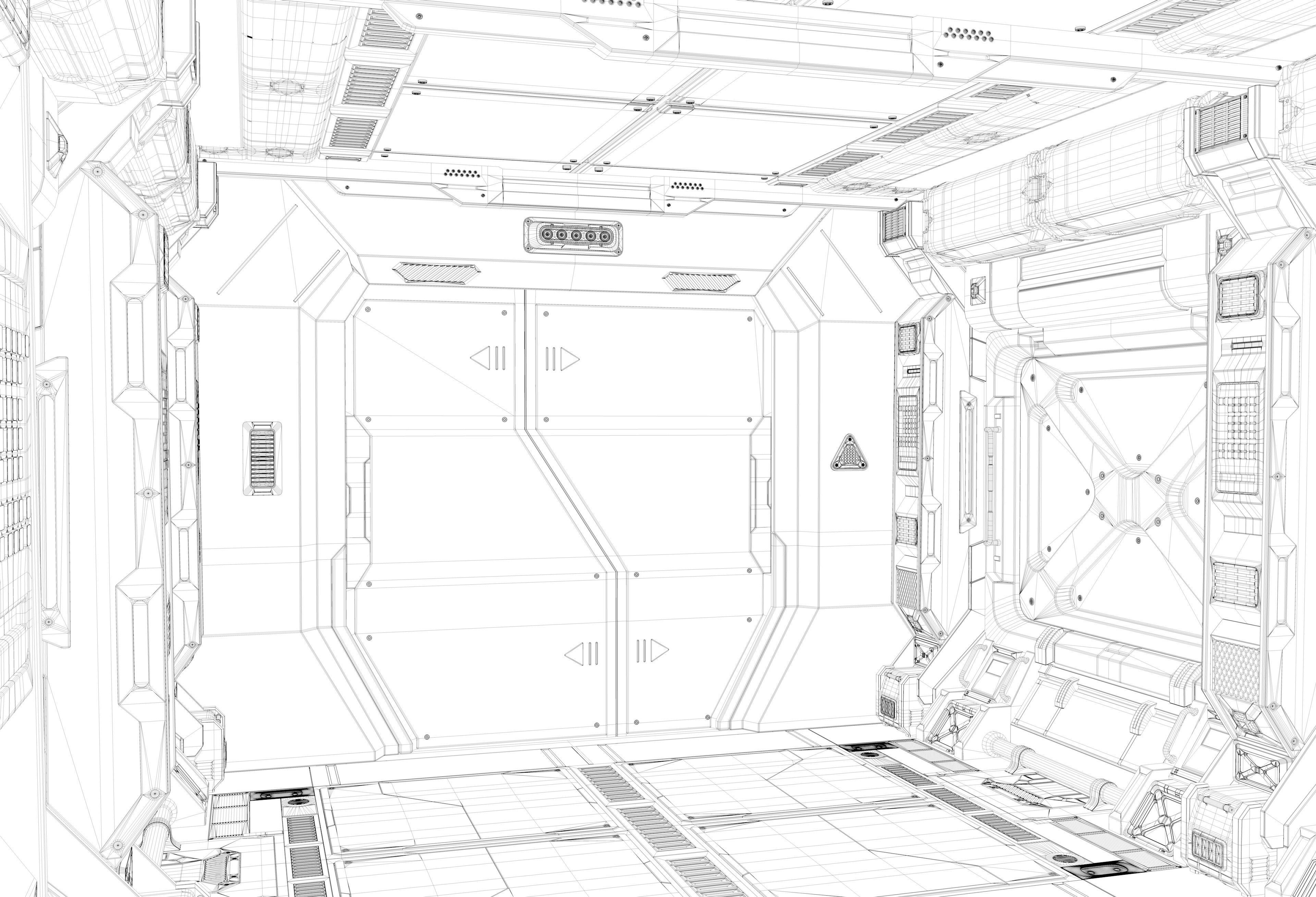 Sci Fi Corridor 3D model_7