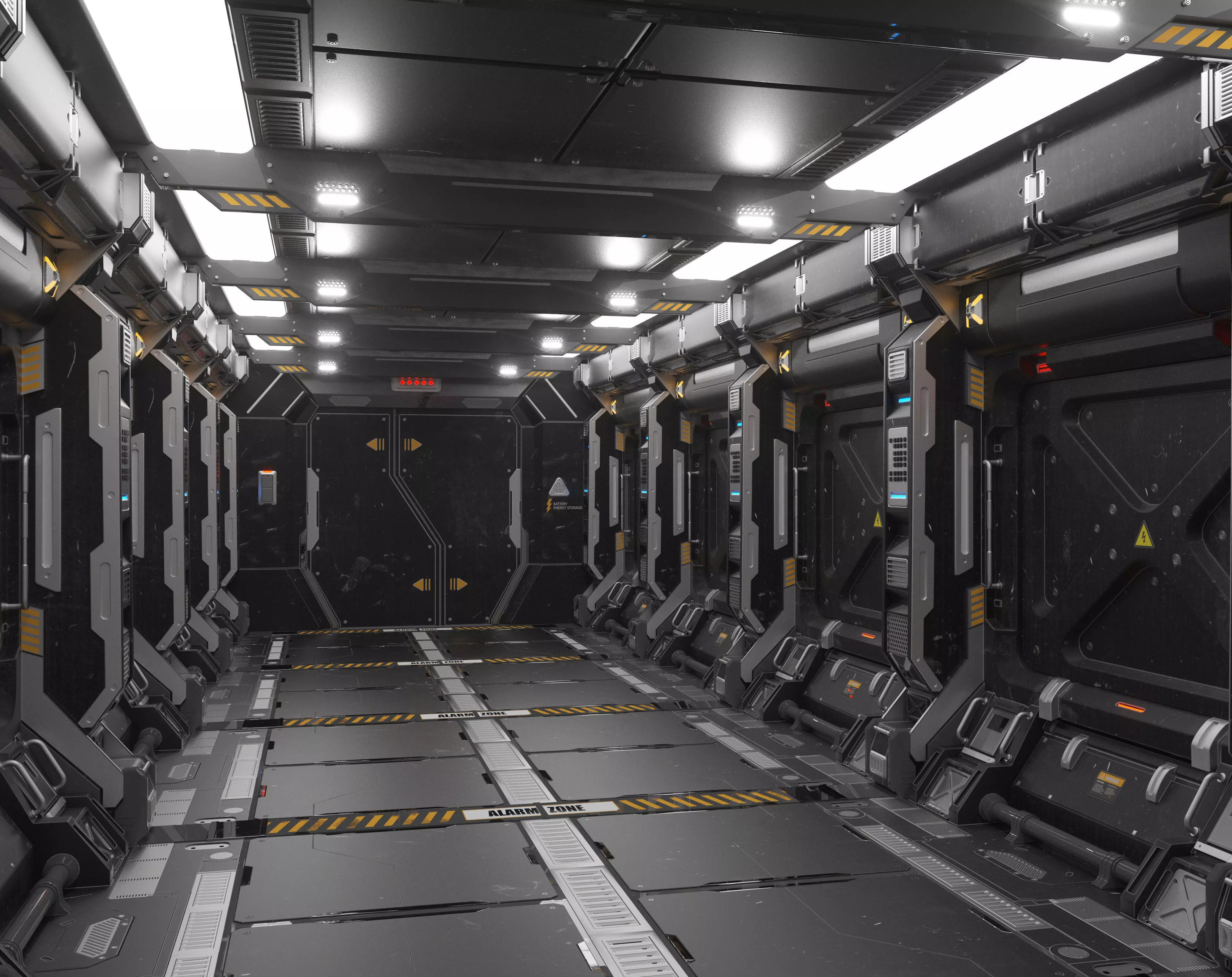 Sci Fi Corridor 3D model_0