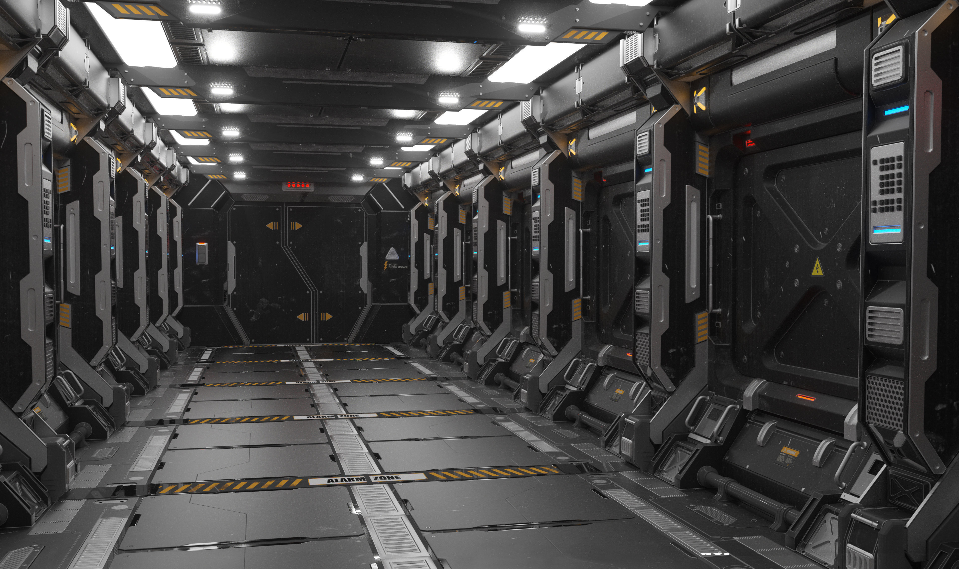 Sci Fi Corridor 3D model_2