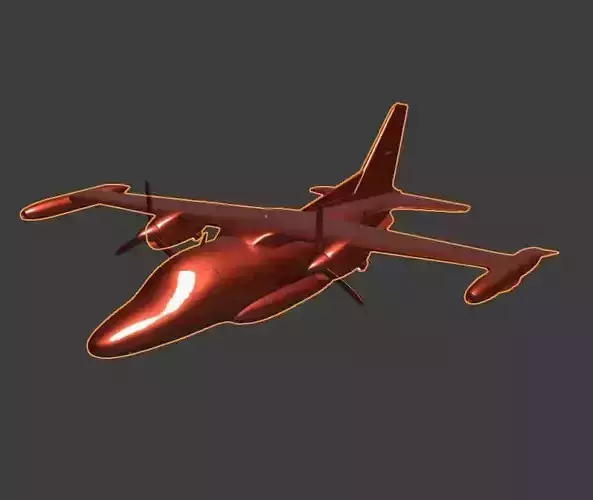 MITSUBISHI MU-2J READY FOR 3D PRINTING 3D print model