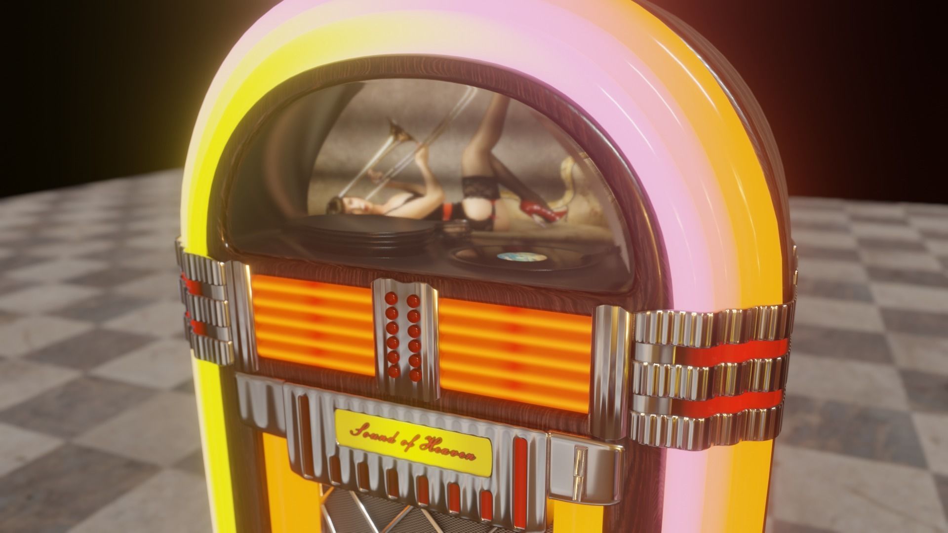Jukebox 3D model_6