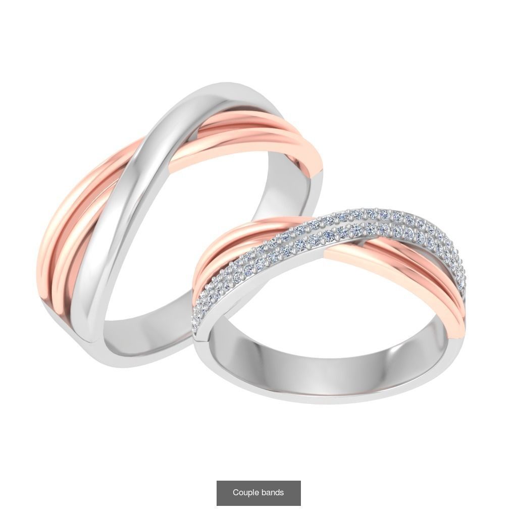 Pack 62 Couple Bands 3D Model Collection_7