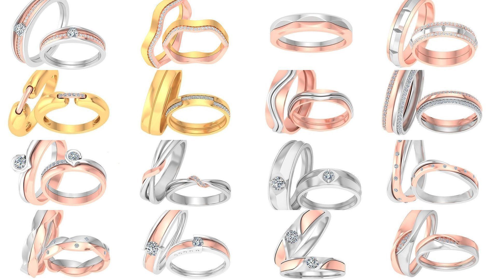 Pack 62 Couple Bands 3D Model Collection_1