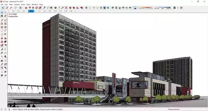 Sketchup Commercial Office Complex 251