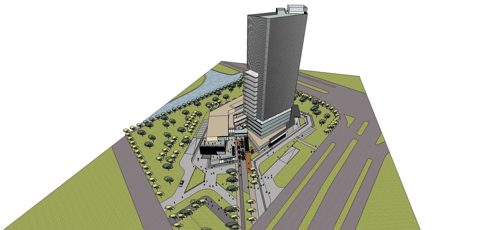 Sketchup Commercial Office Complex 254 3D model_15