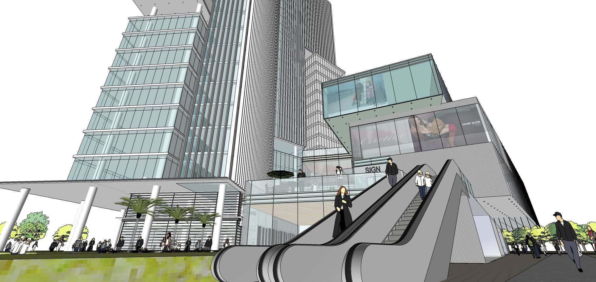 Sketchup Commercial Office Complex 254 3D model_3