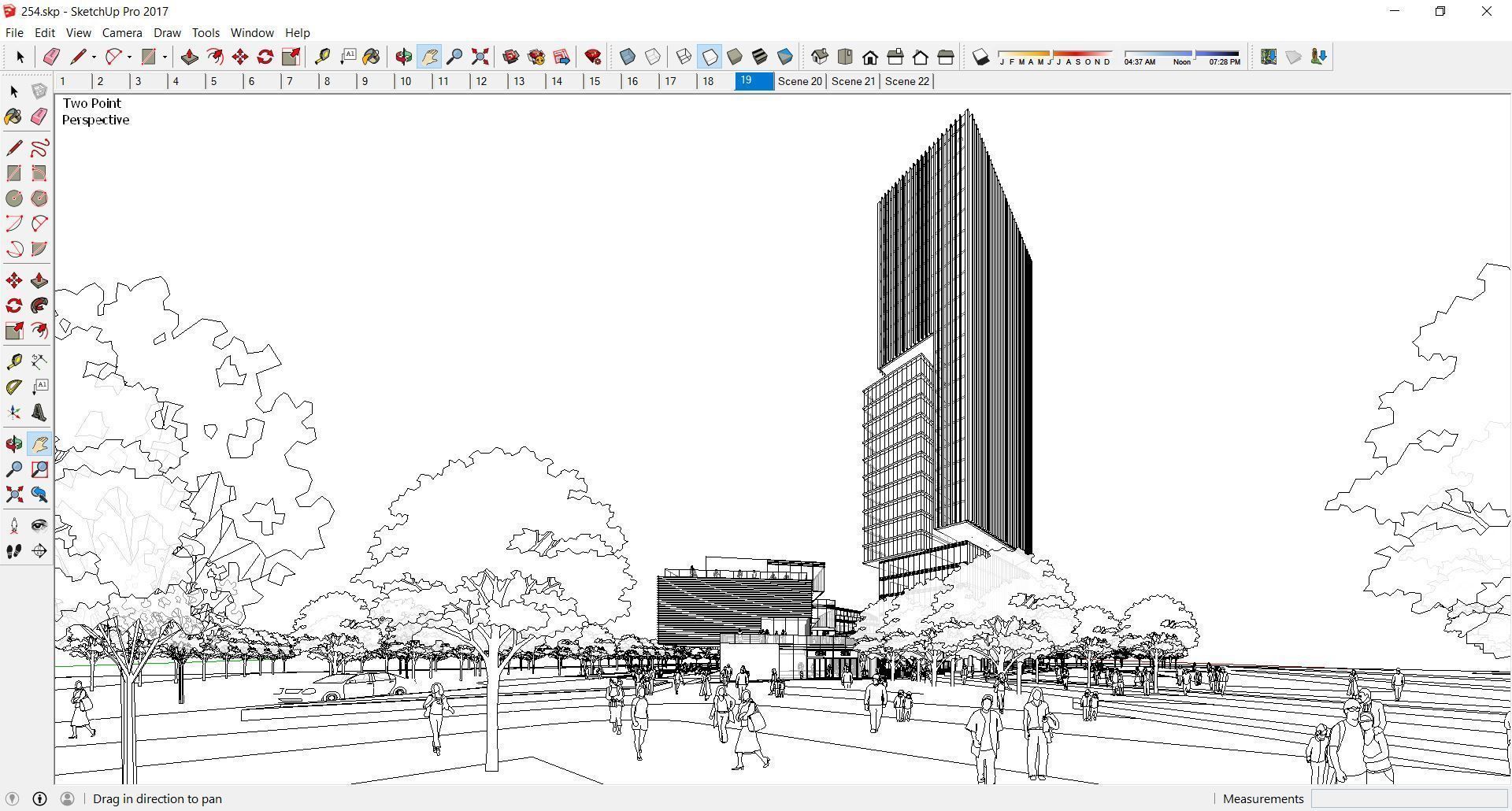 Sketchup Commercial Office Complex 254 3D model_1