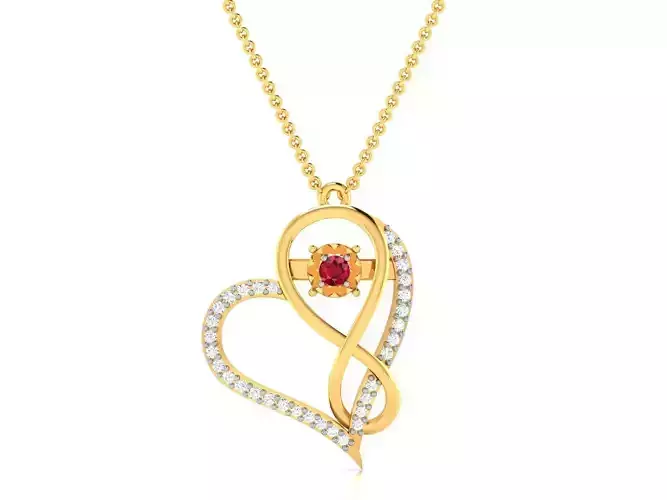 Women Heart Pendant 3dm STL OBJ FBX Render Details