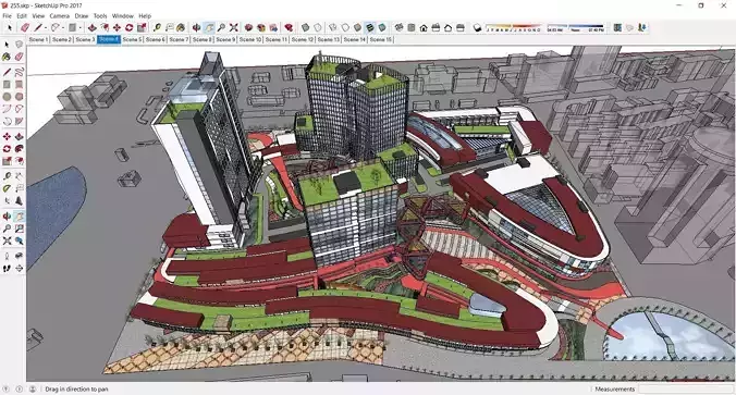 Sketchup Commercial Office Complex 255