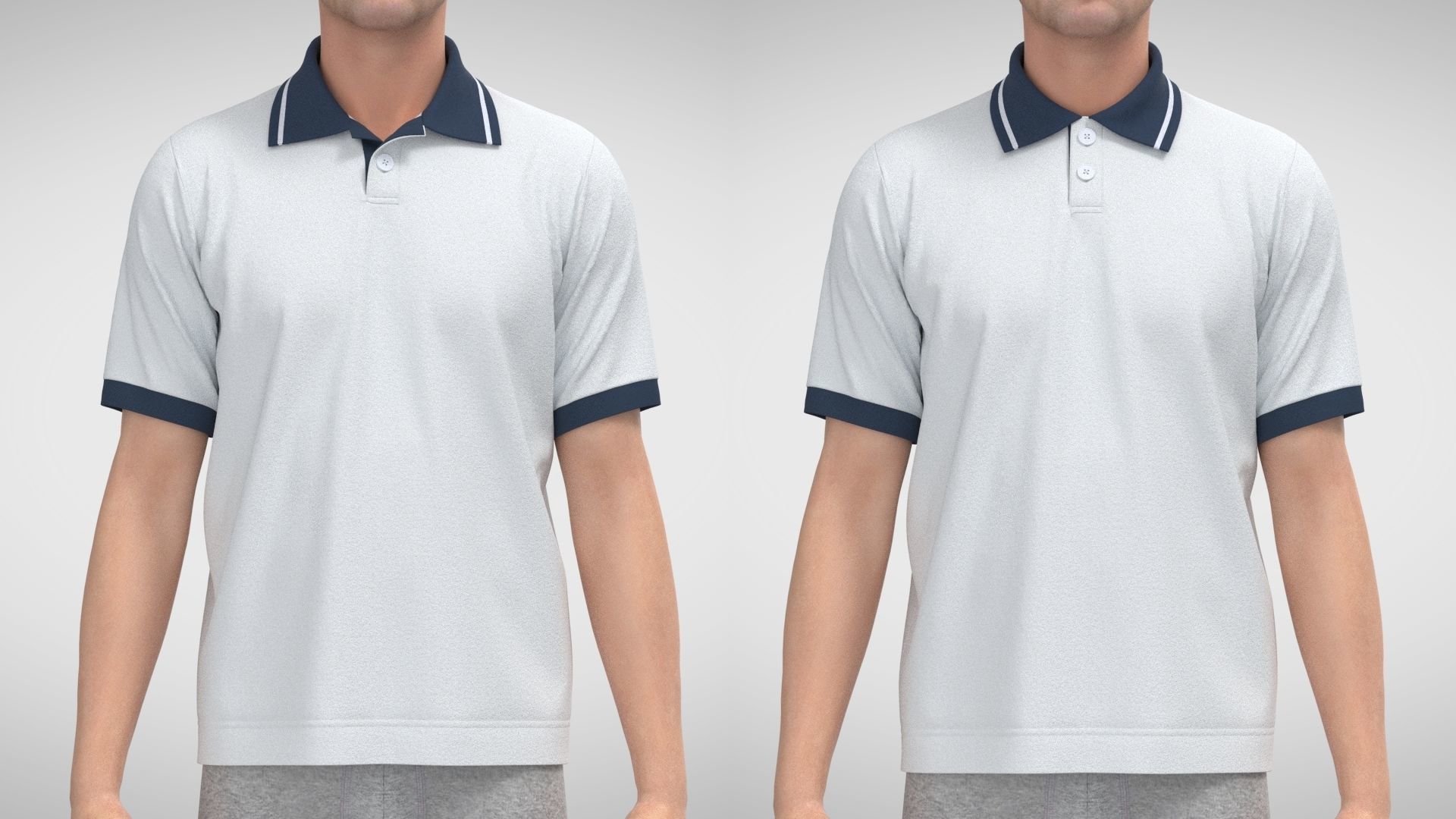 Polo Shirt 2 3D model_2