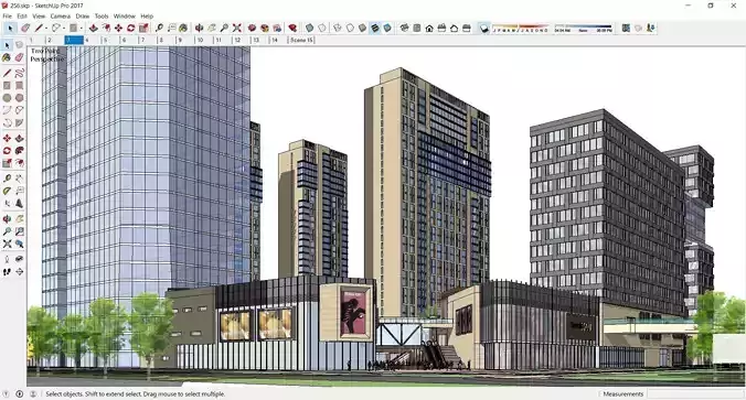 Sketchup Commercial Office Complex 256