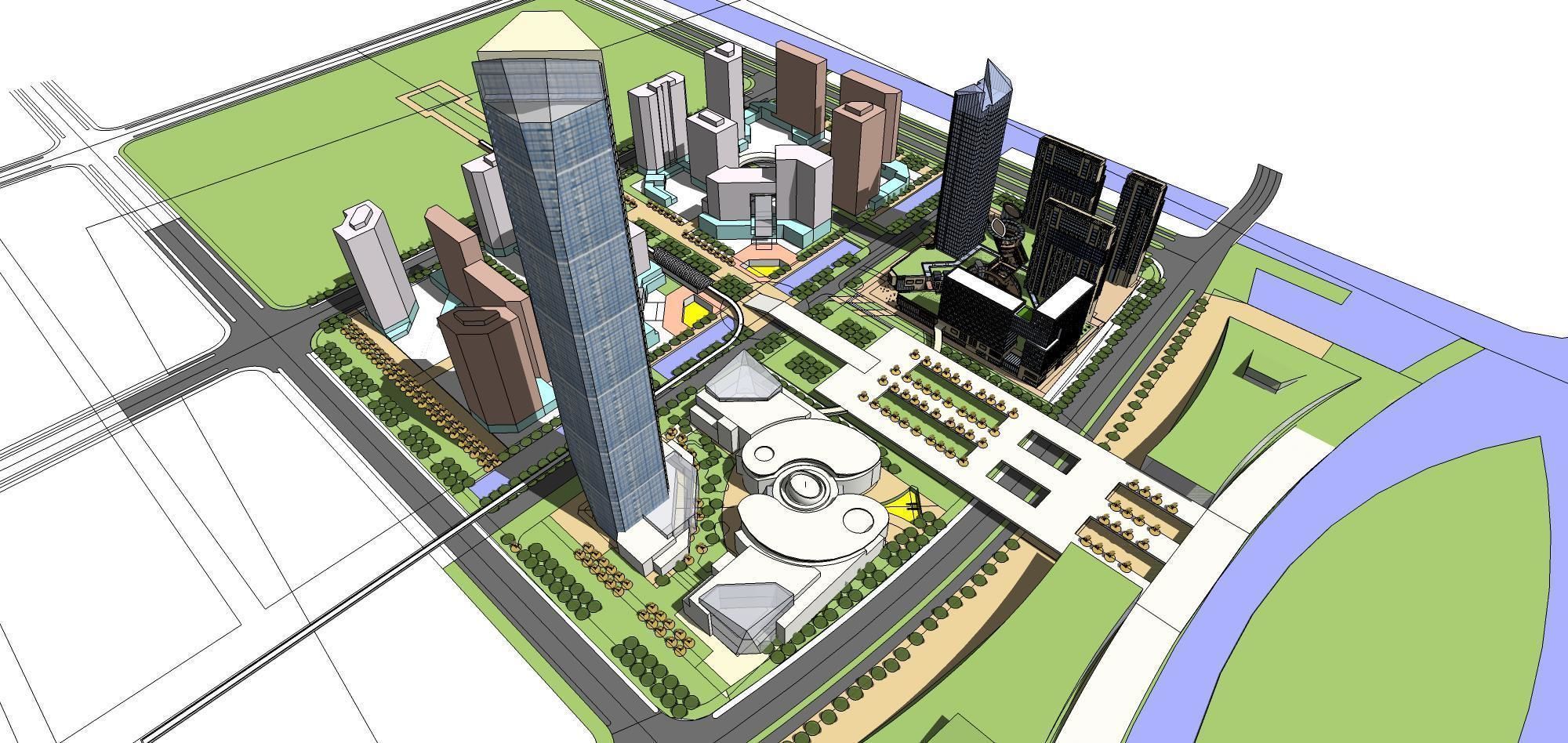 Sketchup Commercial Office Complex 256 3D model_8