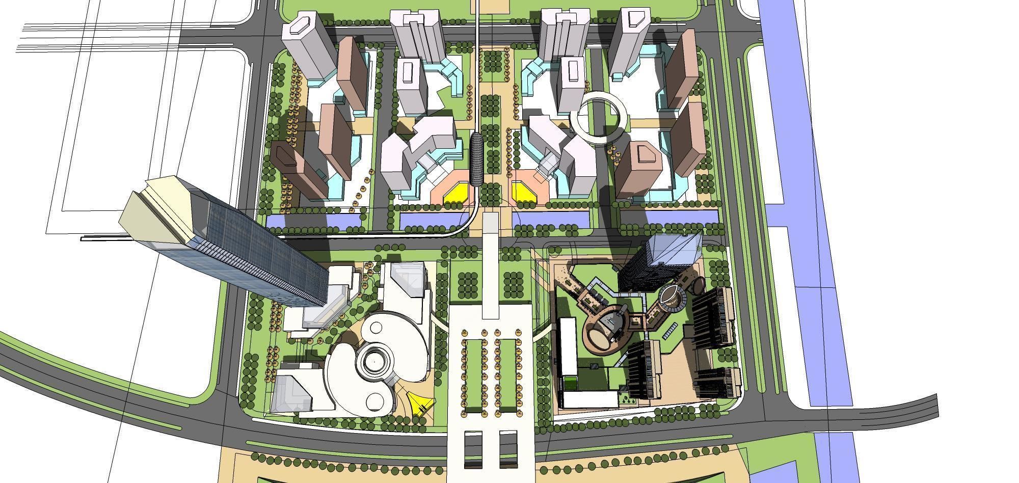 Sketchup Commercial Office Complex 256 3D model_9