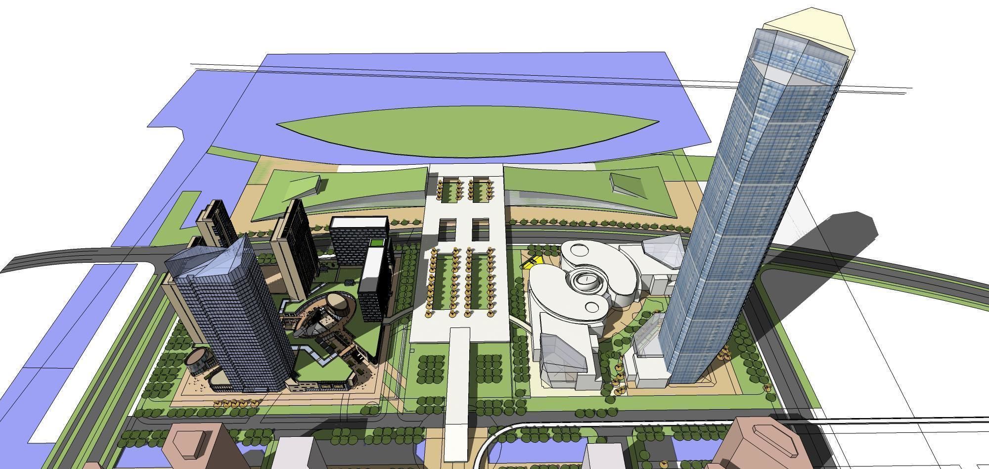 Sketchup Commercial Office Complex 256 3D model_12