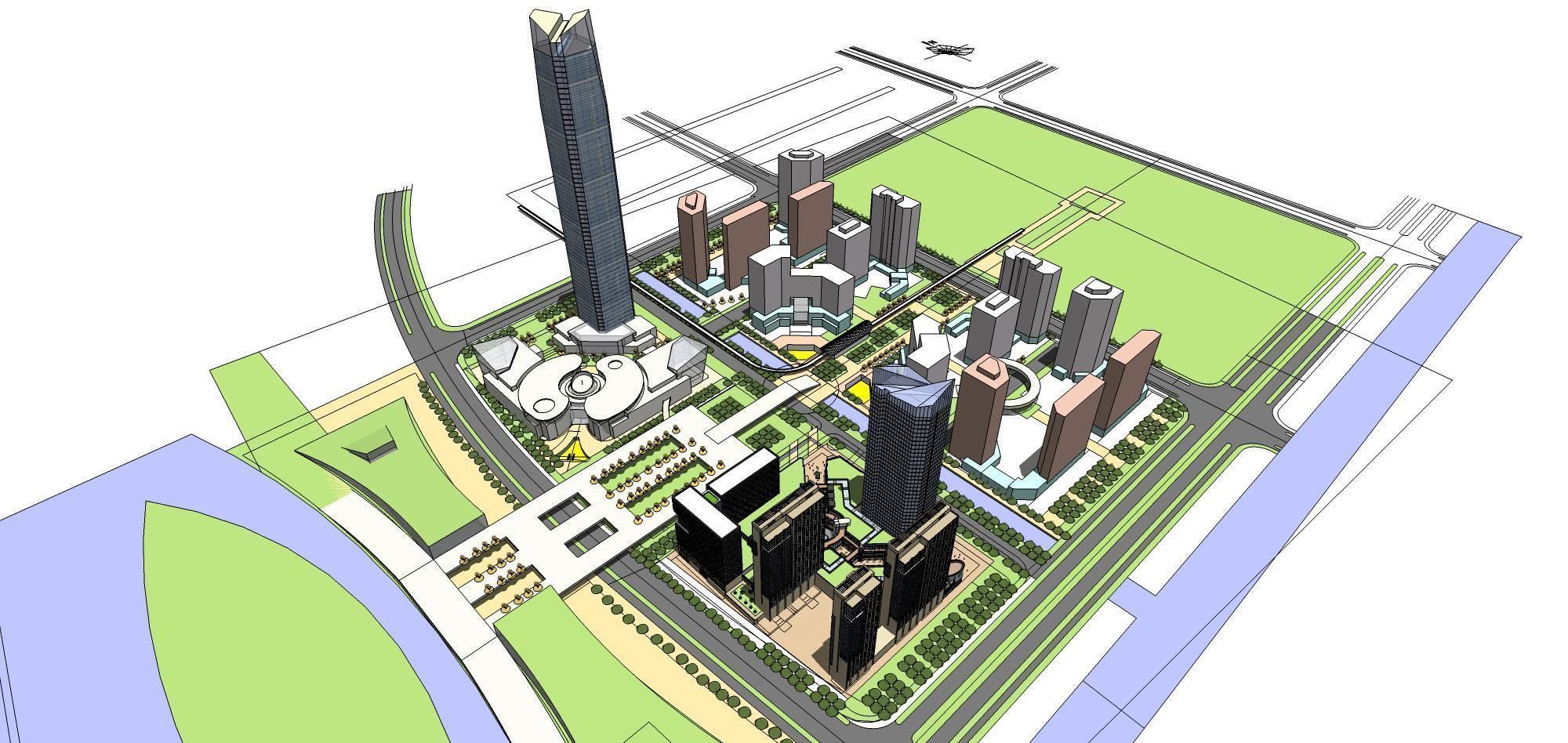 Sketchup Commercial Office Complex 256 3D model_4