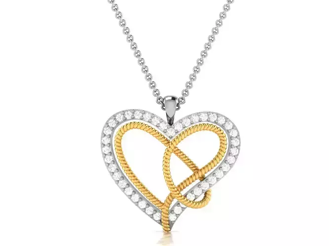 Women Heart Pendant 3dm STL OBJ FBX Render Details