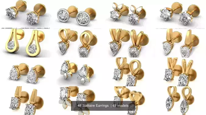 48 Solitaire Earrings 