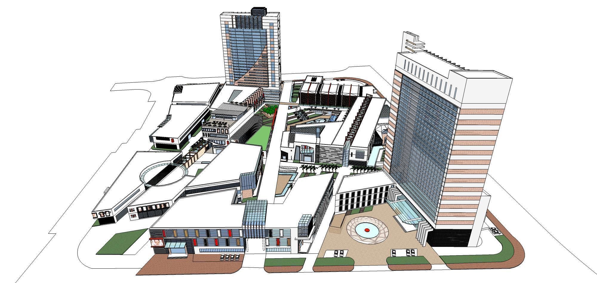 Sketchup Commercial Office Complex 258 3D model_5