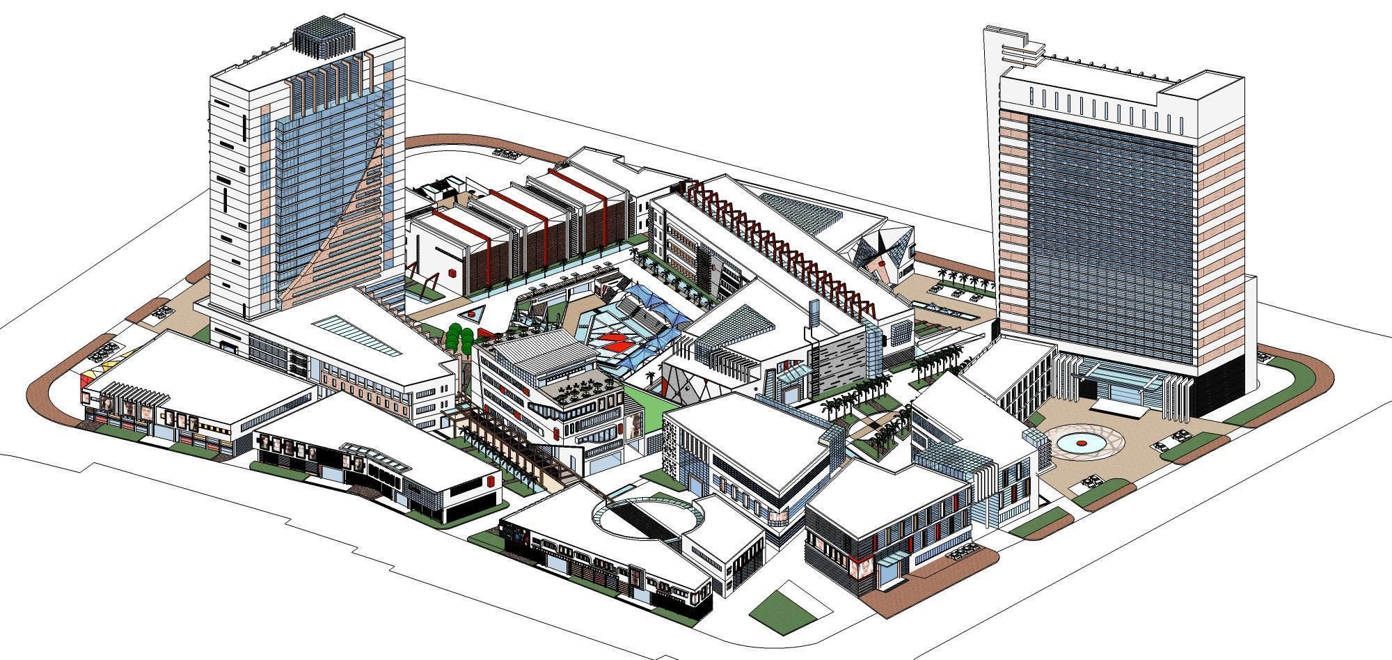 Sketchup Commercial Office Complex 258 3D model_15