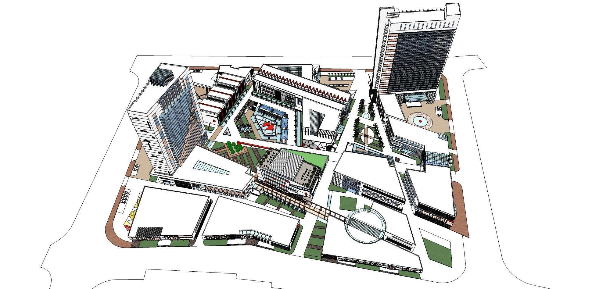 Sketchup Commercial Office Complex 258 3D model_3