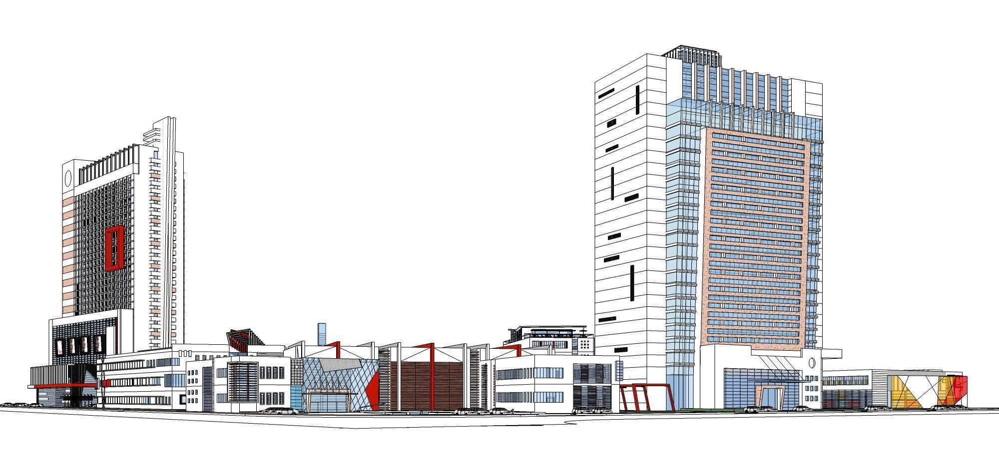 Sketchup Commercial Office Complex 258 3D model_11