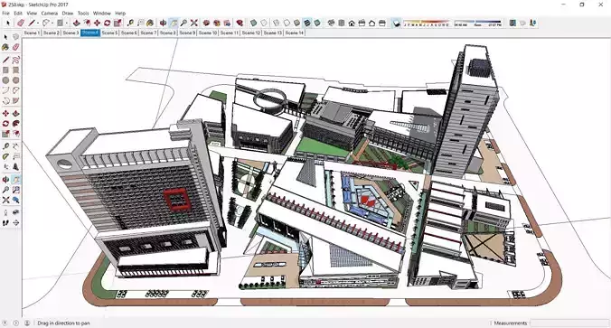 Sketchup Commercial Office Complex 258