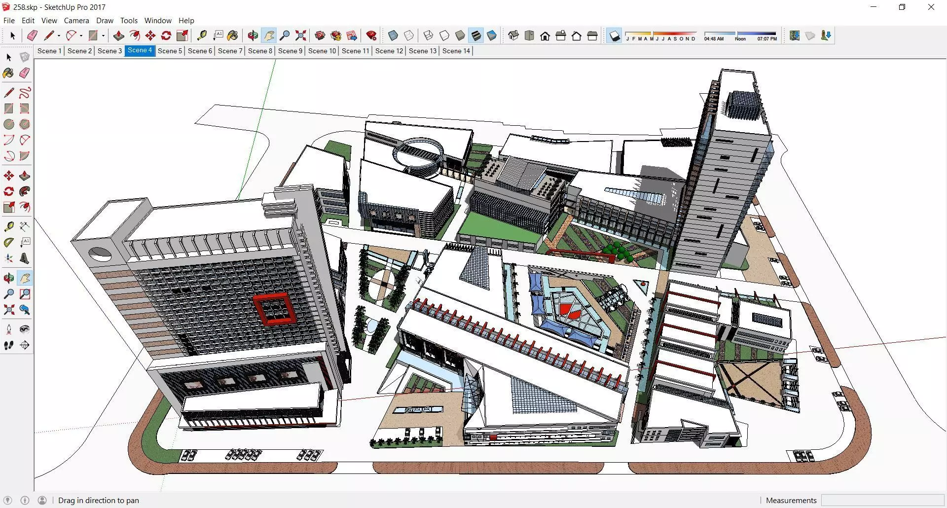 Sketchup Commercial Office Complex 258 3D model_0
