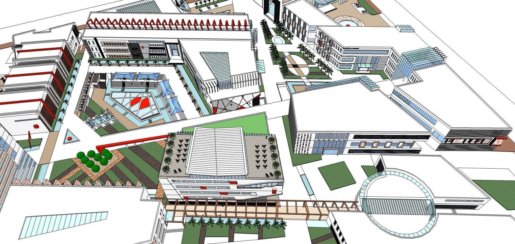 Sketchup Commercial Office Complex 258 3D model_14