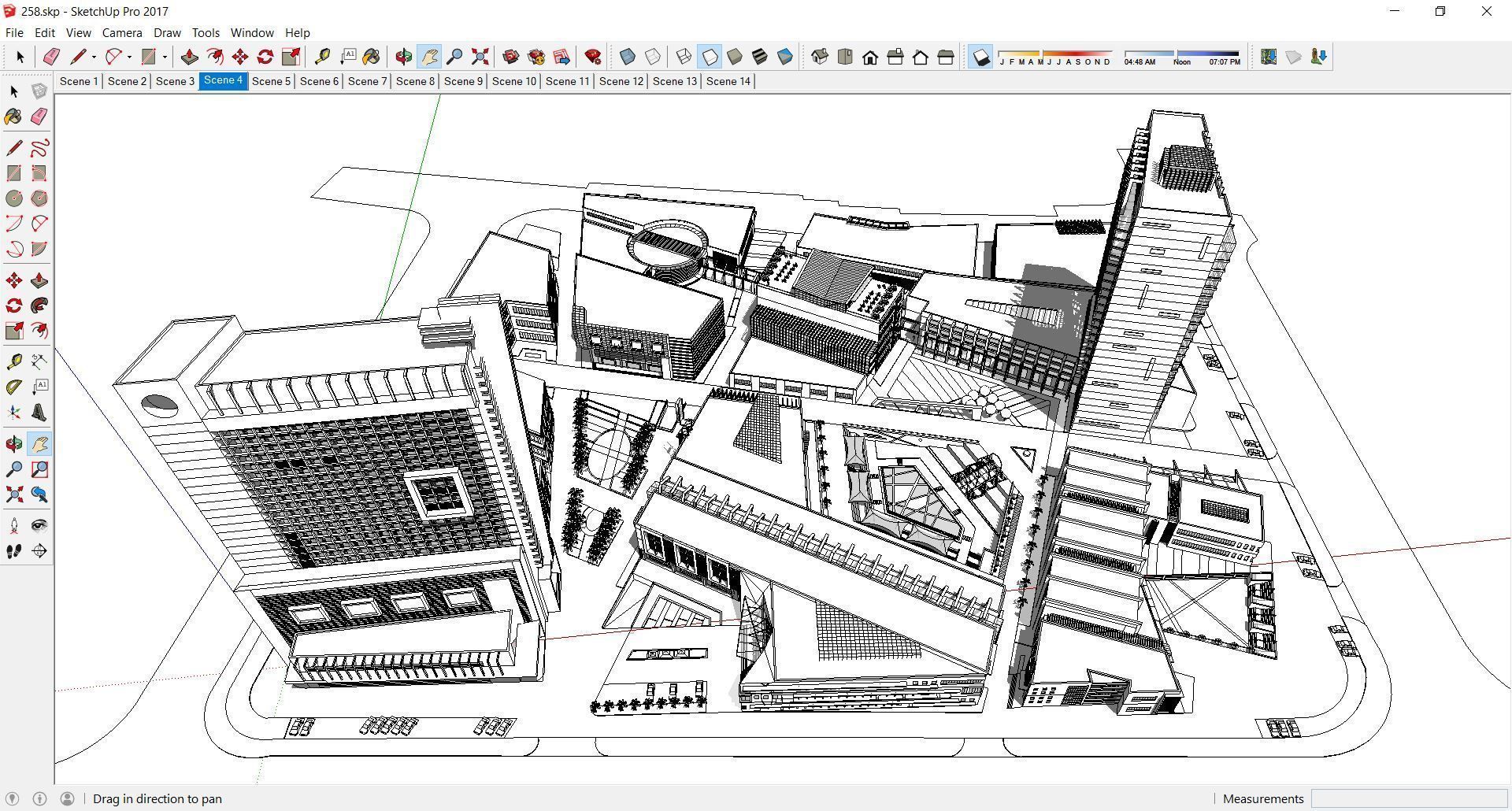 Sketchup Commercial Office Complex 258 3D model_1