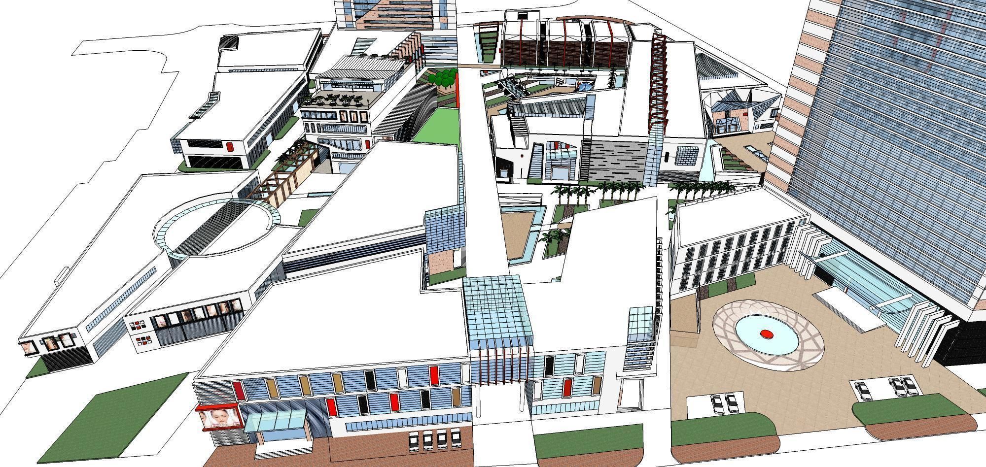 Sketchup Commercial Office Complex 258 3D model_13