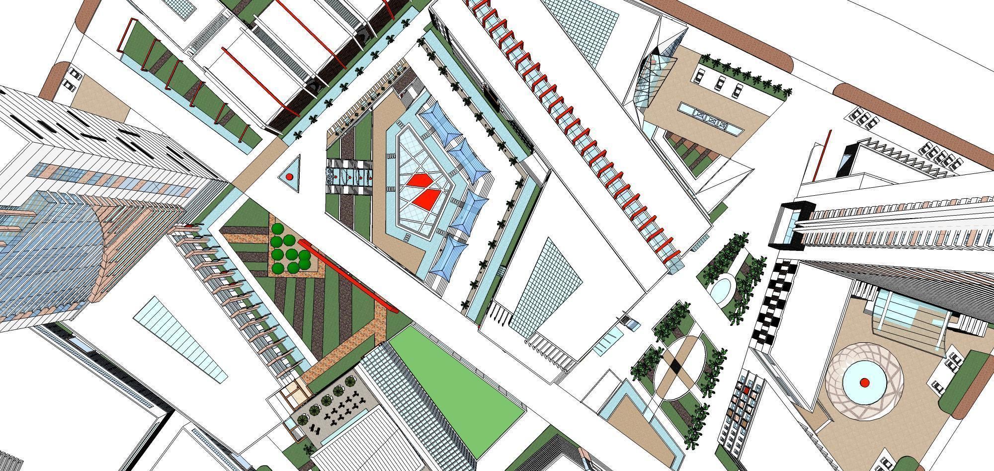 Sketchup Commercial Office Complex 258 3D model_9