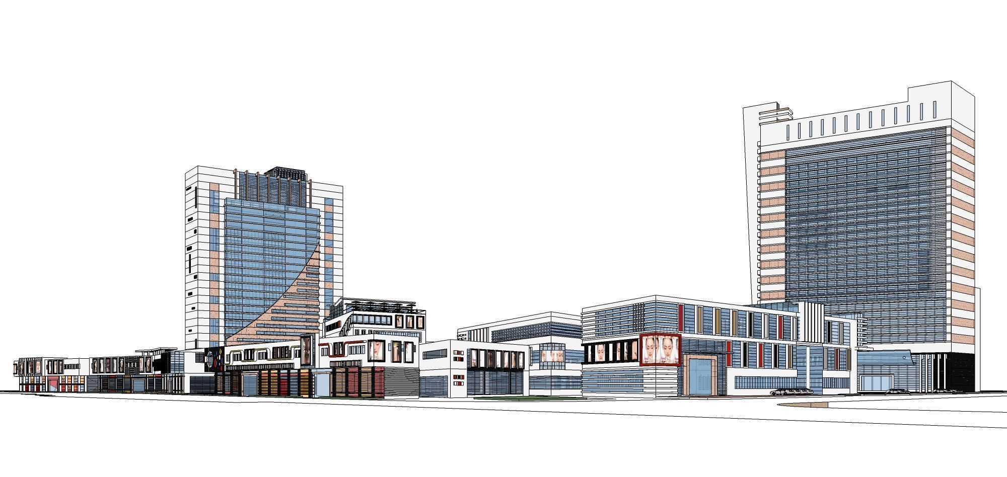 Sketchup Commercial Office Complex 258 3D model_10