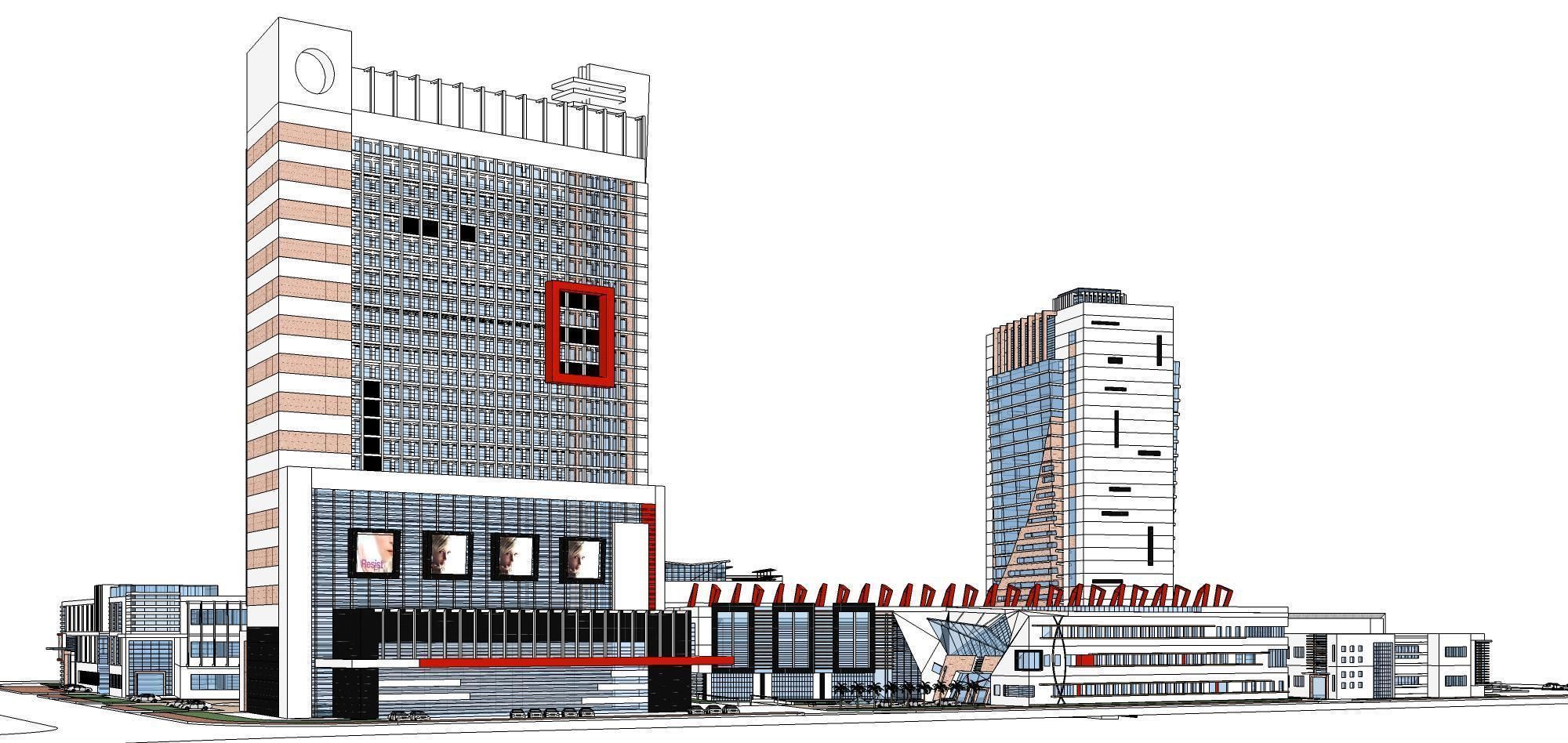 Sketchup Commercial Office Complex 258 3D model_12