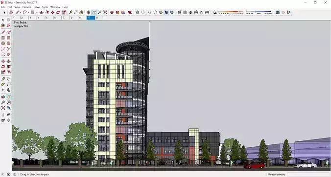Sketchup Building hotel 263 3D model