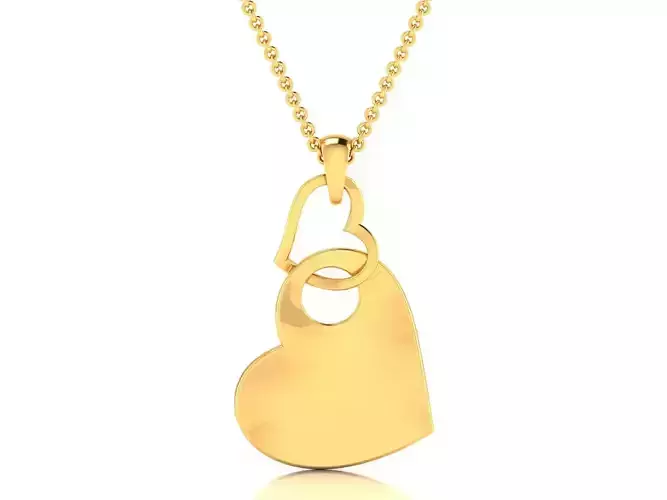 Women Heart Pendant 3dm STL OBJ FBX Render Details