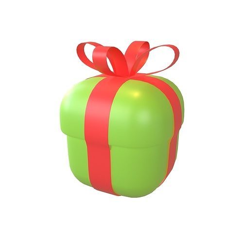 Giftbox v1 003 Low-poly 3D model