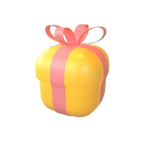 Giftbox v1 005 Low-poly 3D model