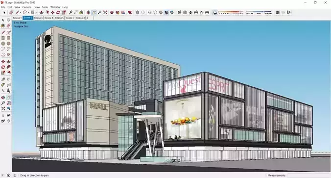 Sketchup Commercial Office Complex F1