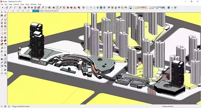 Sketchup Commercial Office Complex F2