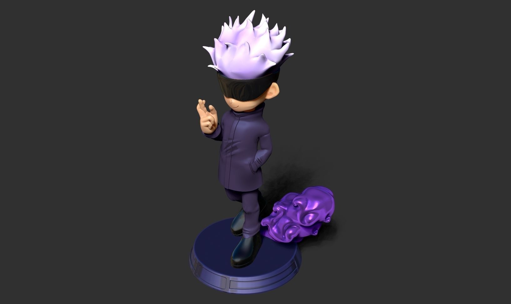 Satoru Gojo chibi 3D print model_18