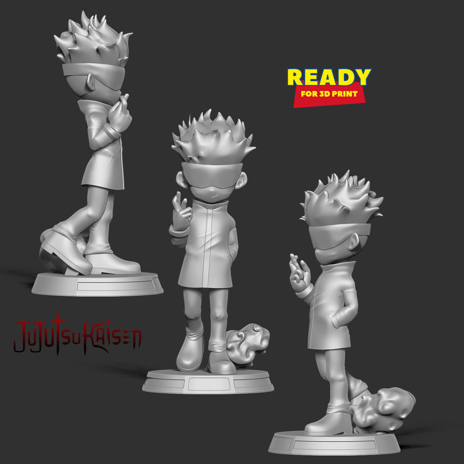 Satoru Gojo chibi 3D print model_3