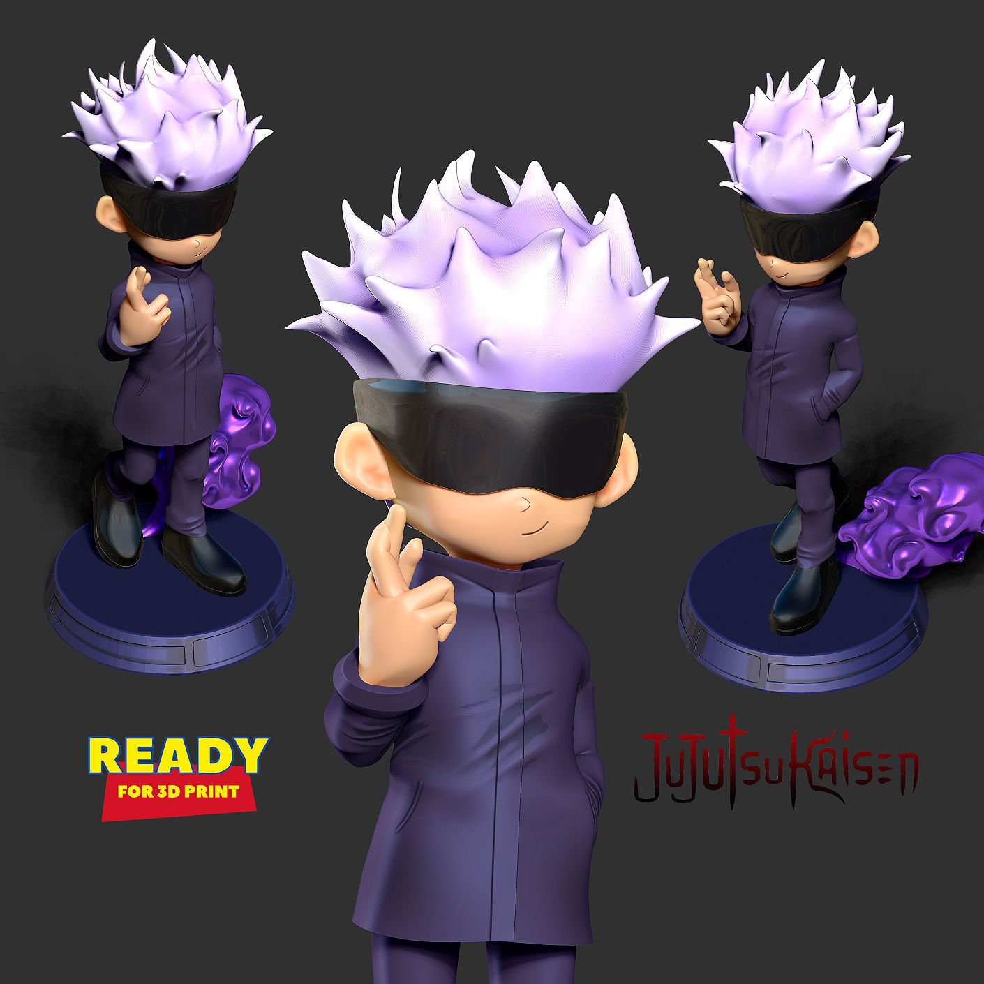 Satoru Gojo chibi 3D print model_1
