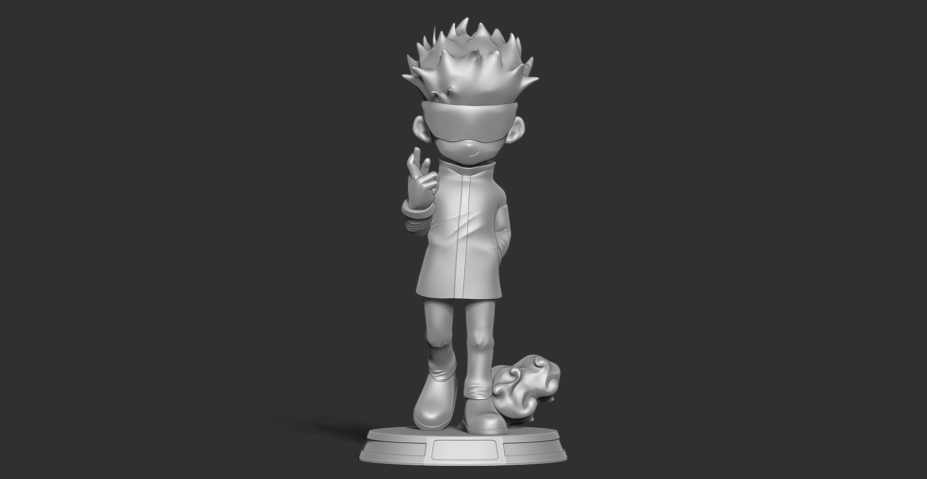 Satoru Gojo chibi 3D print model_11
