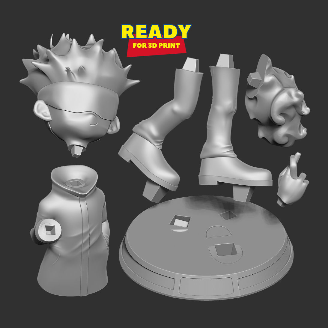 Satoru Gojo chibi 3D print model_2