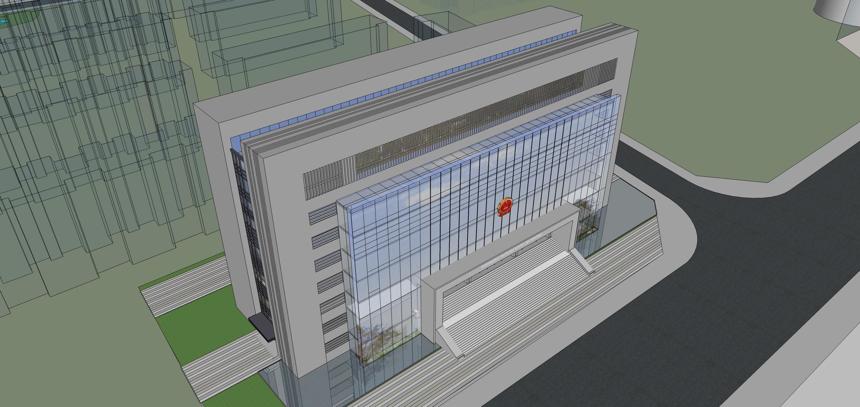 Sketchup Office Building F3 3D model_9